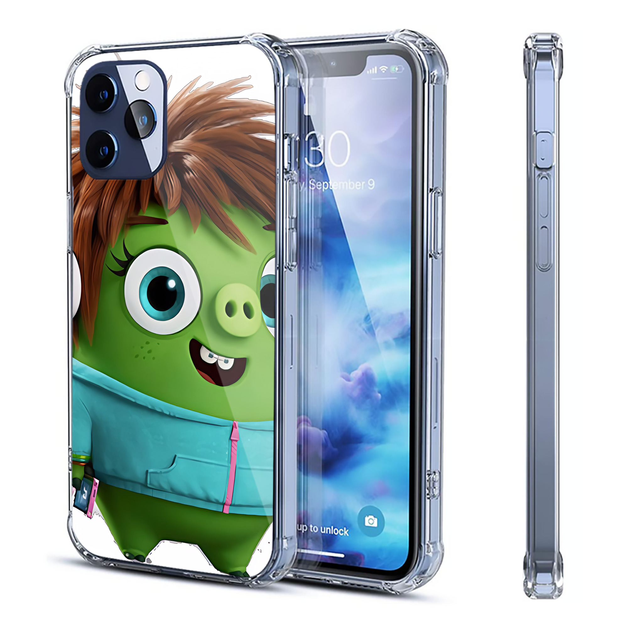 （画像用） Angry Birds アングリーバード 【iPhone 12シリーズ対応】透明スマホケース（クリアソフトケース）
